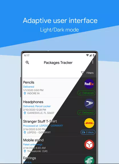 Packages Tracker Capture d'écran 1