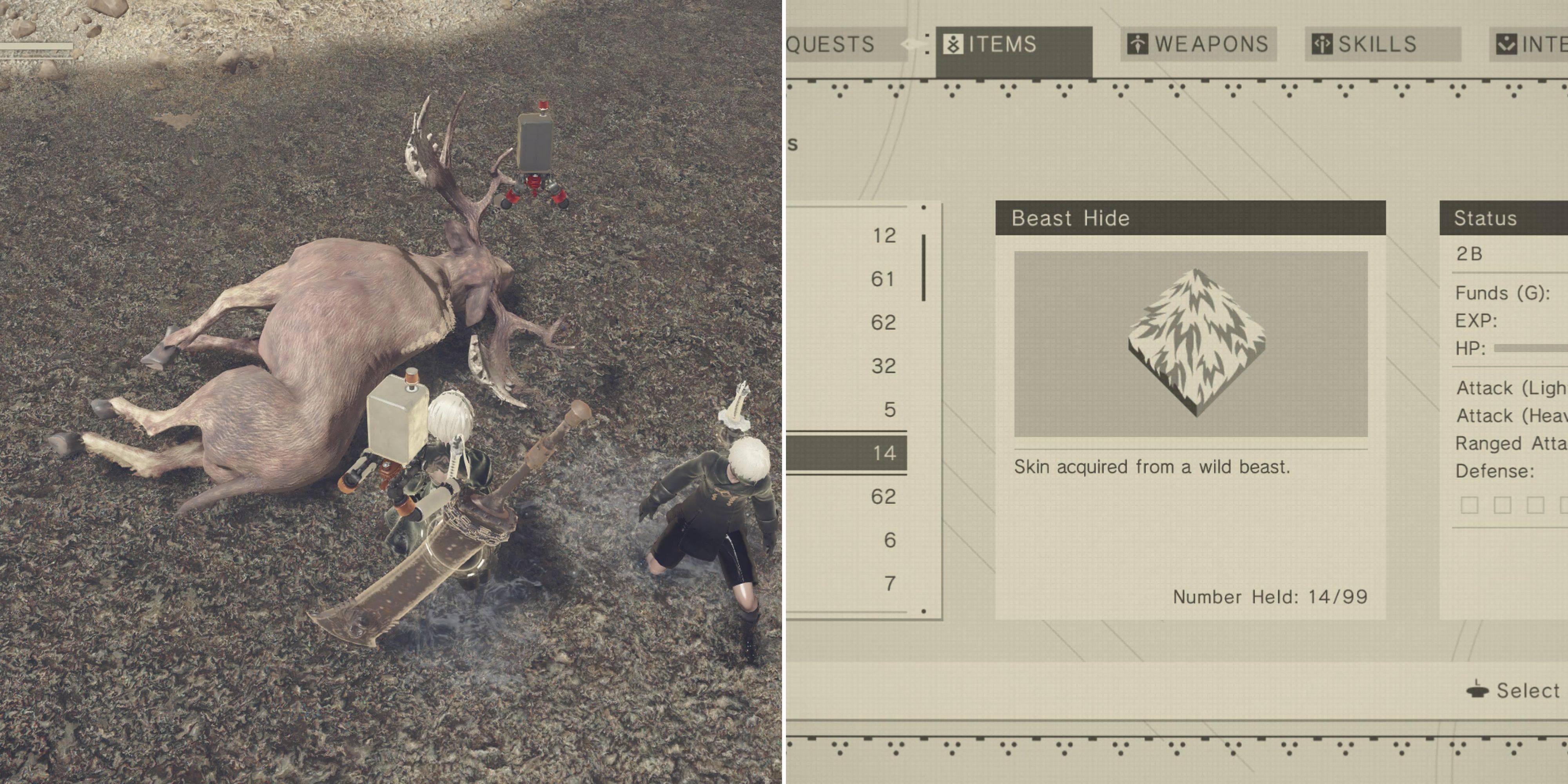 Beast Hide-locaties onthuld in NieR: Automata Update