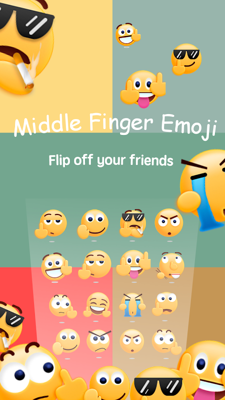 Middle Finger Emoji Sticker スクリーンショット 0