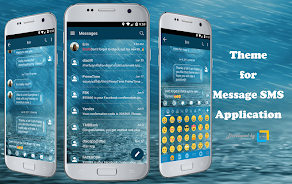 SMS Messages Bubble Rain Theme Ảnh chụp màn hình 0