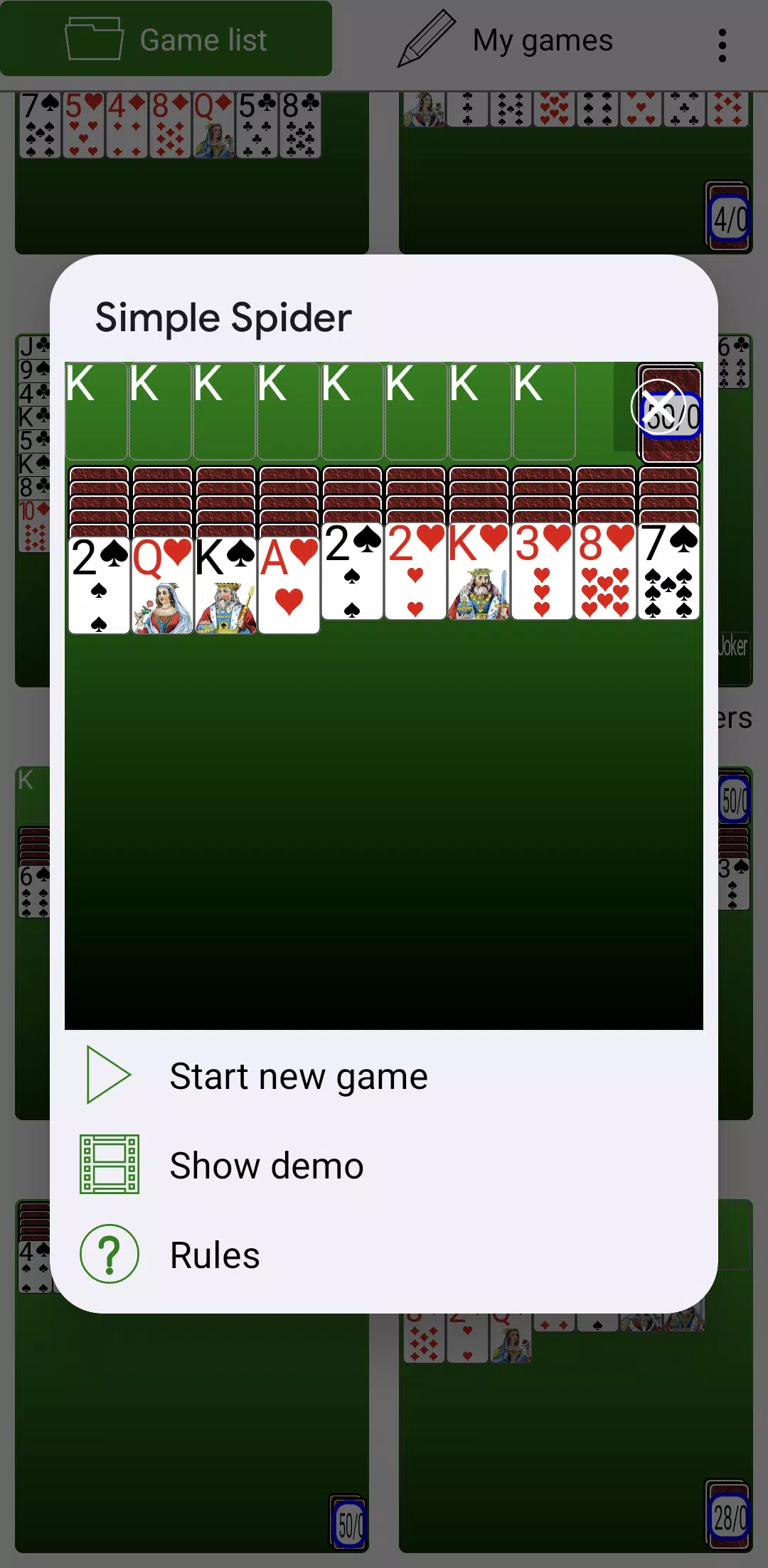 Spider Solitaires应用截图第1张