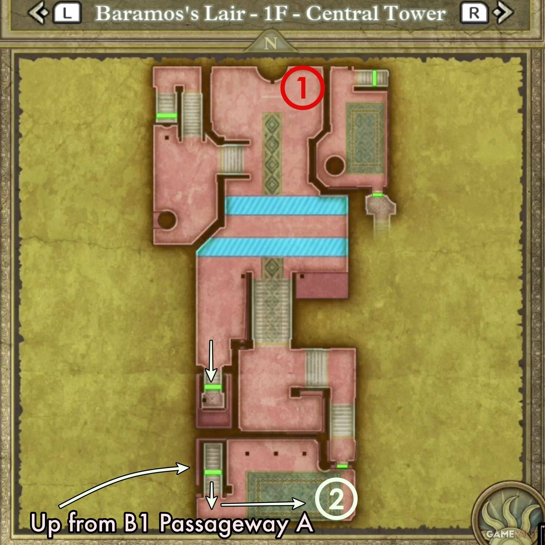 Image: Map highlighting Central Tower treasure