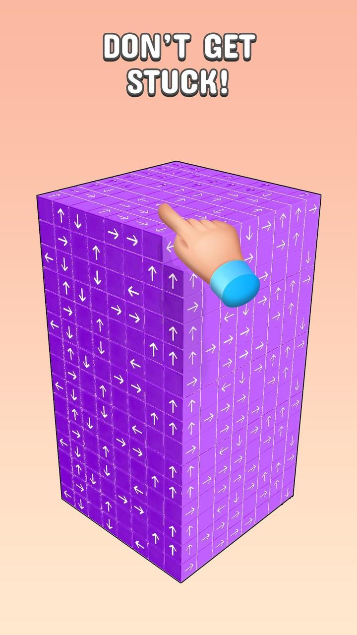 Tap to Unblock 3d Cube Away ภาพหน้าจอ 1