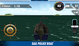 Police Boat Shooting Games 3D Ảnh chụp màn hình 3