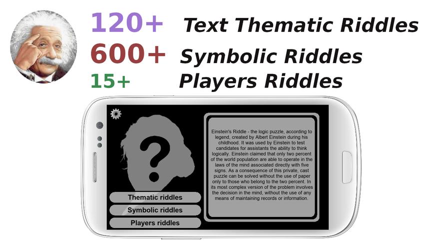 Einstein's Riddles Text Puzzle Zrzut ekranu 0