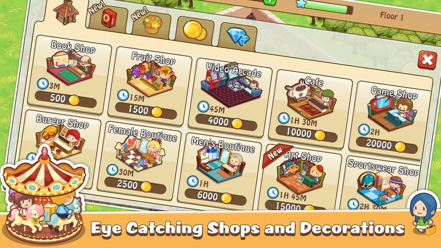 Happy Mall Story: Sim Game Ảnh chụp màn hình 1