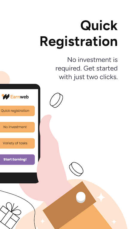 Earnweb: Earning app & website Captura de tela 1