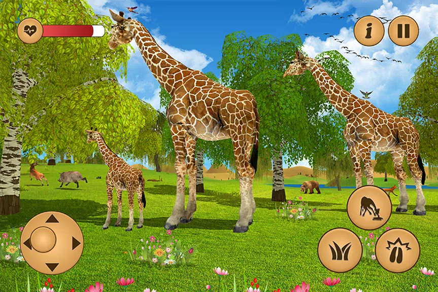 Giraffe Family Life Jungle Sim 螢幕截圖 3