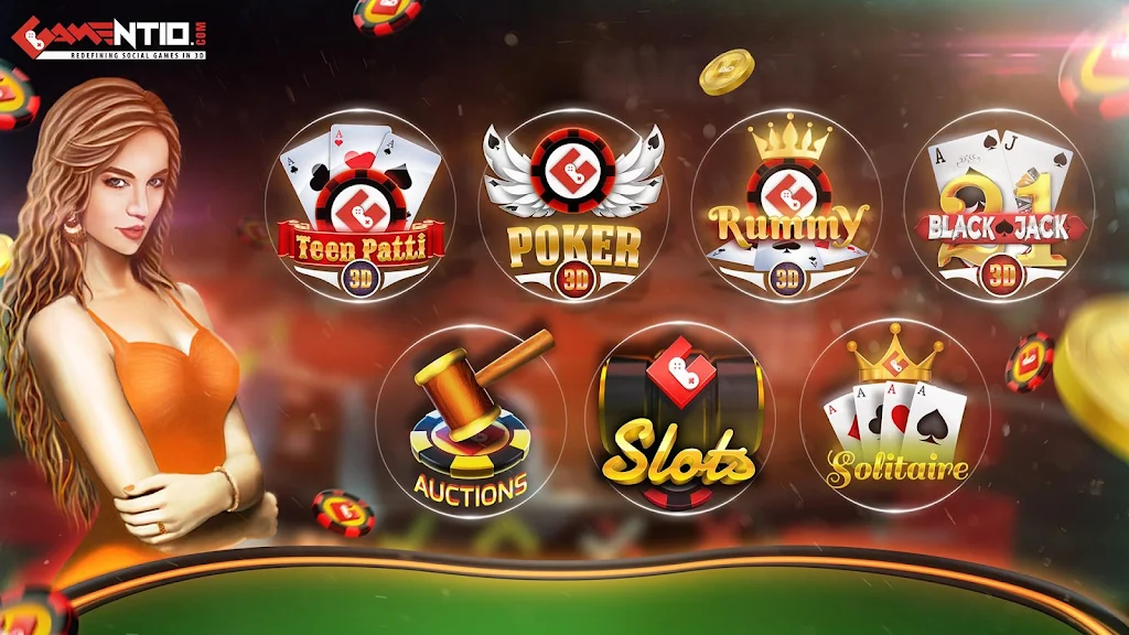 Gamentio 3D: Poker Teenpatti R ภาพหน้าจอ 0