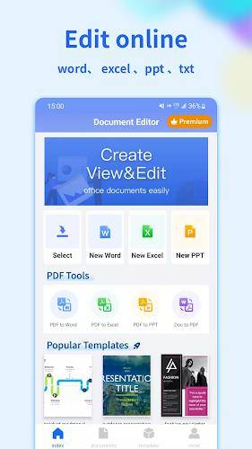 Schermata Document Editor:Word,Sheet,PDF 0