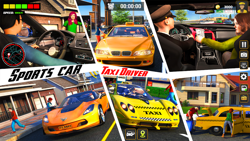 City Cab Driver Car Taxi Games 螢幕截圖 2