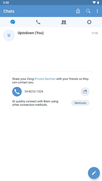 Zangi Private Messenger स्क्रीनशॉट 2