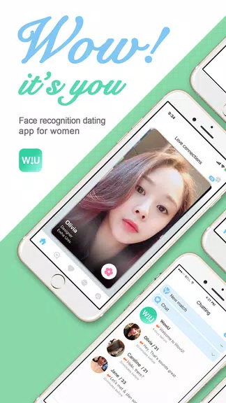 WowU– Face recognition Dating, Meet Singles & Chat ภาพหน้าจอ 0