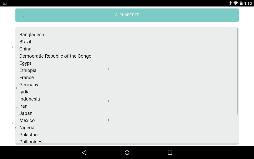 Alphabetizer স্ক্রিনশট 1