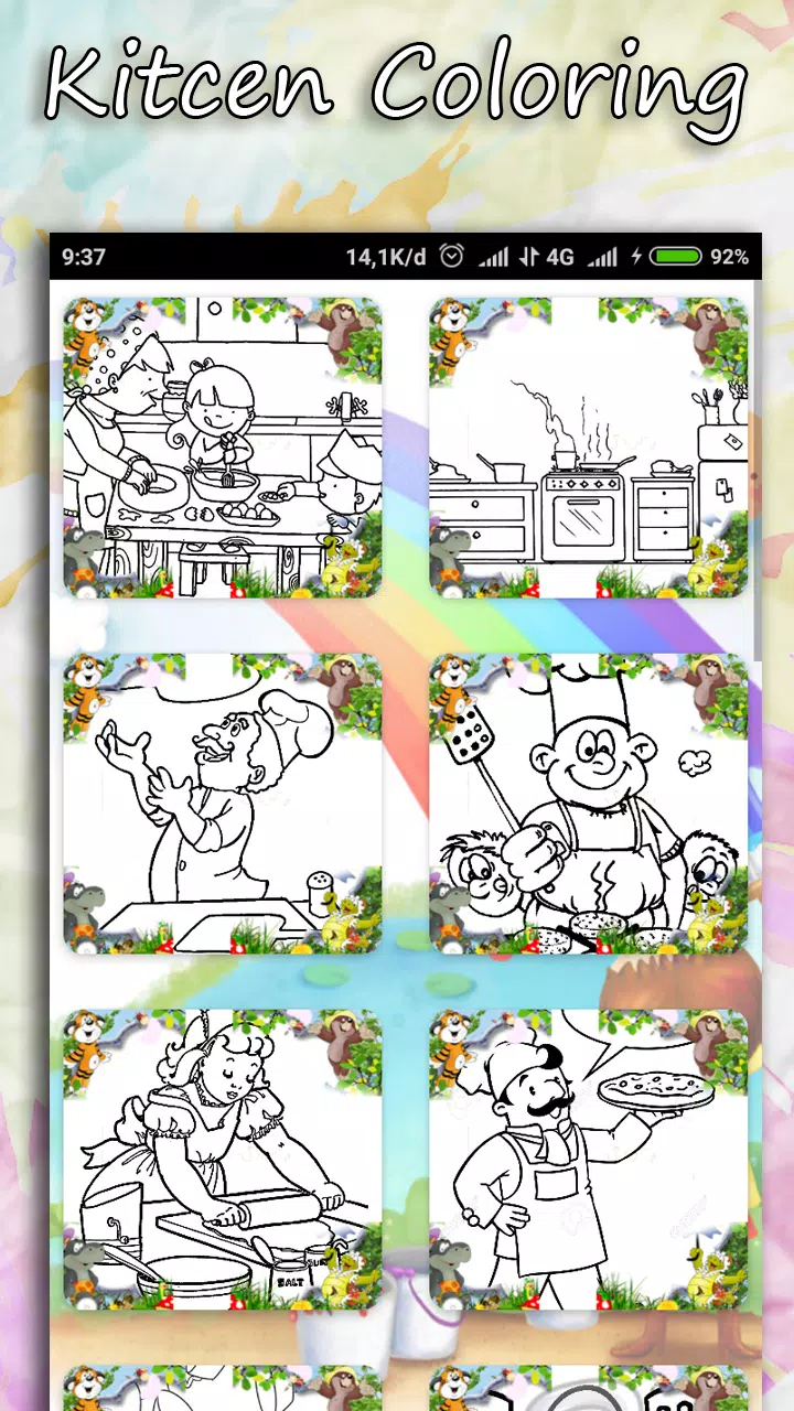 Coloring Kitchen Cooking page Captura de pantalla 2