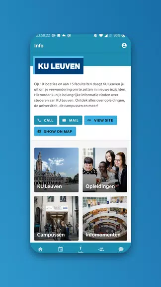 KU Leuven events Zrzut ekranu 1