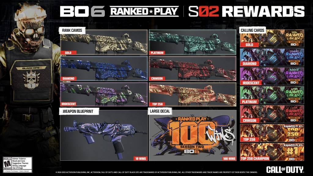 Black Ops 6 Season 2 Ranked Play Rewards