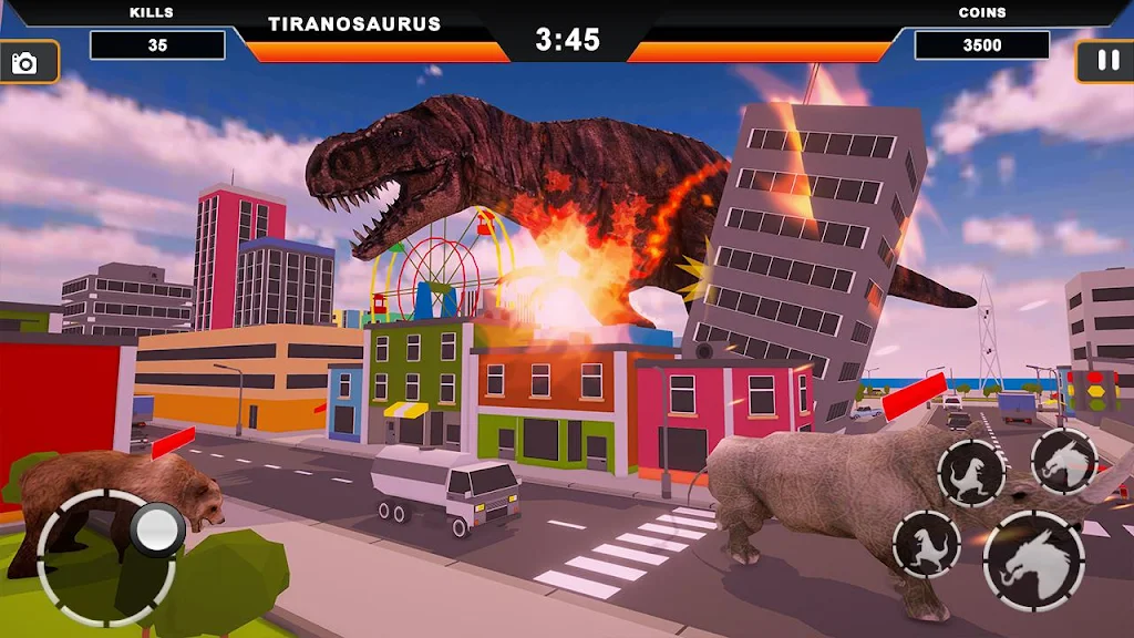Dinosaur Rampage: Dino City Rampage Simulator 螢幕截圖 1