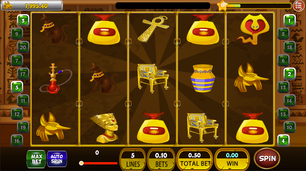 Classic Cleopatra Egypt Slot Machine ♛ スクリーンショット 2