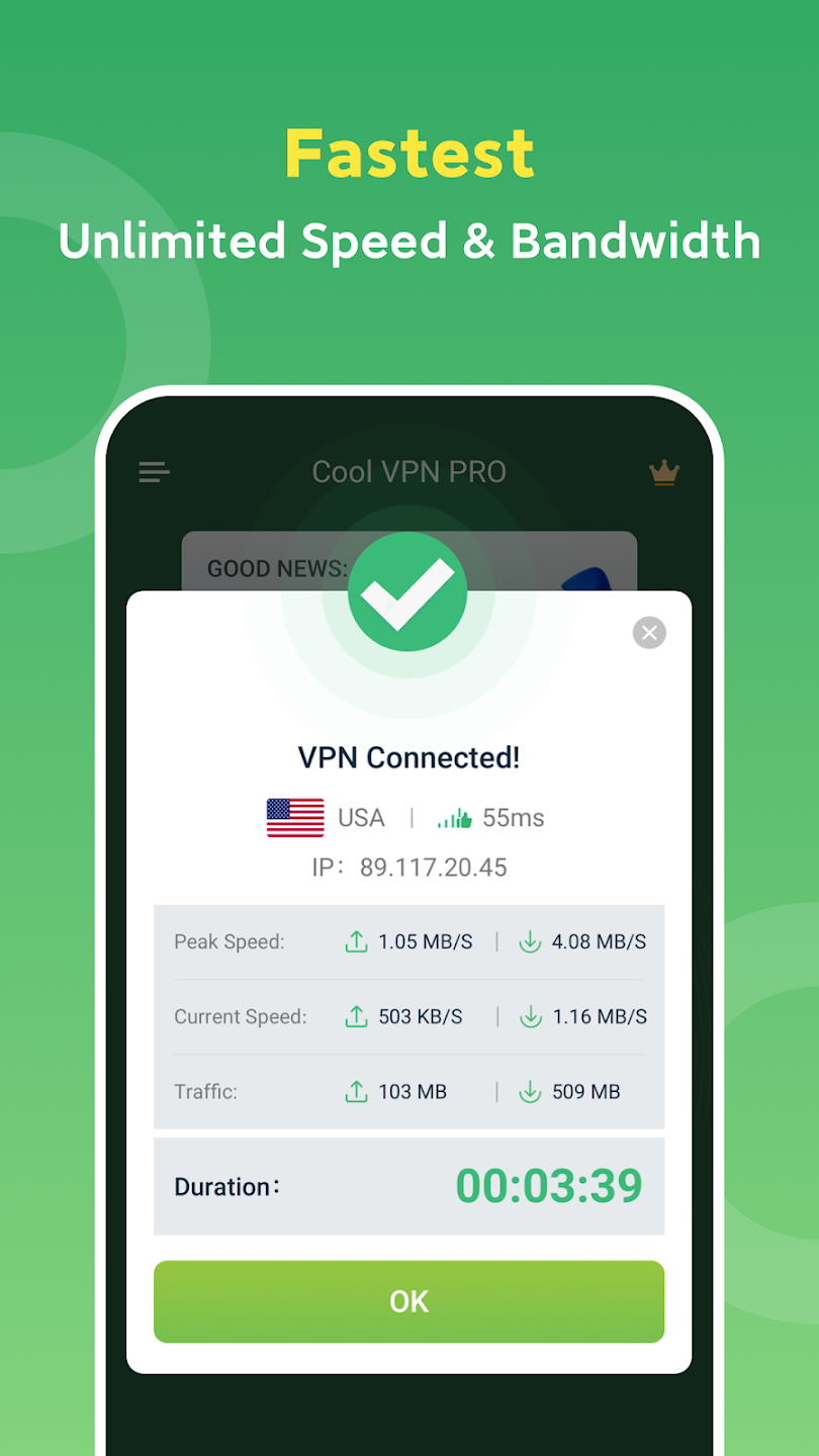 Cool VPN Pro Tangkapan skrin 1