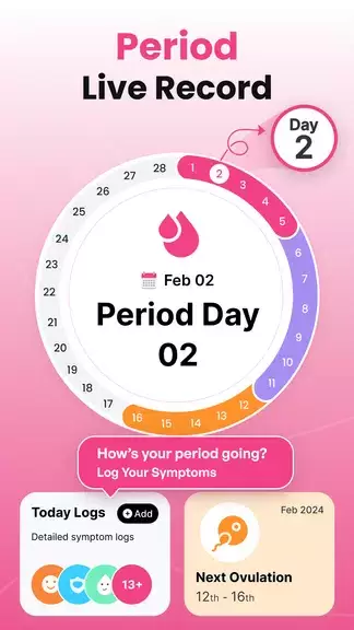 Period Tracker Ovulation Cycle Captura de pantalla 0