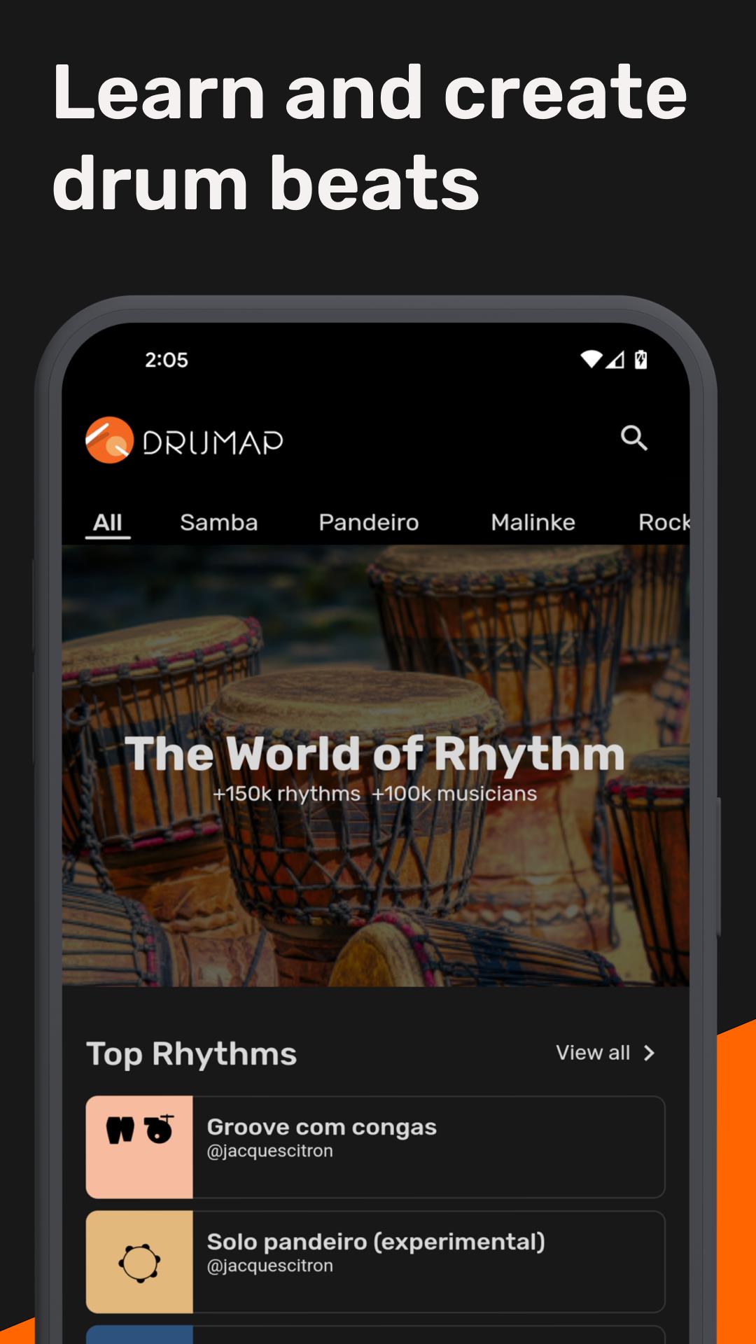 Schermata Drumap. The World of Rhythm 0