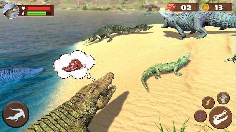 Wild Crocodile Family Sim Game Ekran Görüntüsü 0