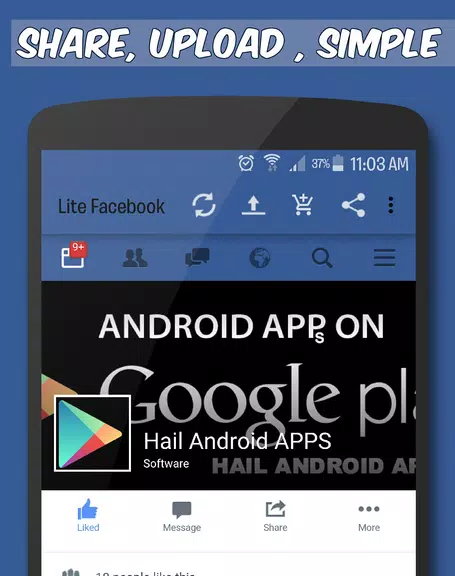 Faster Social Lite Captura de pantalla 1