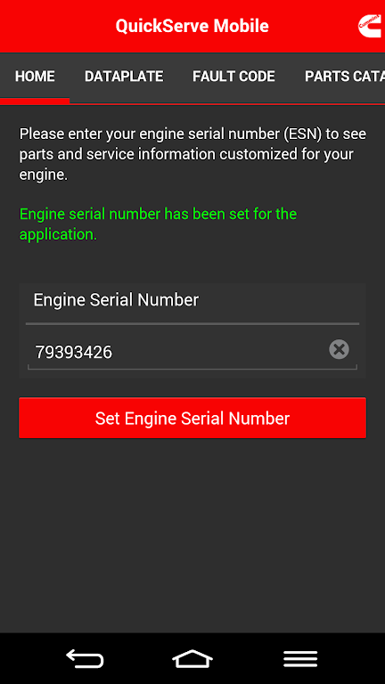 Cummins QuickServe Mobile ภาพหน้าจอ 1