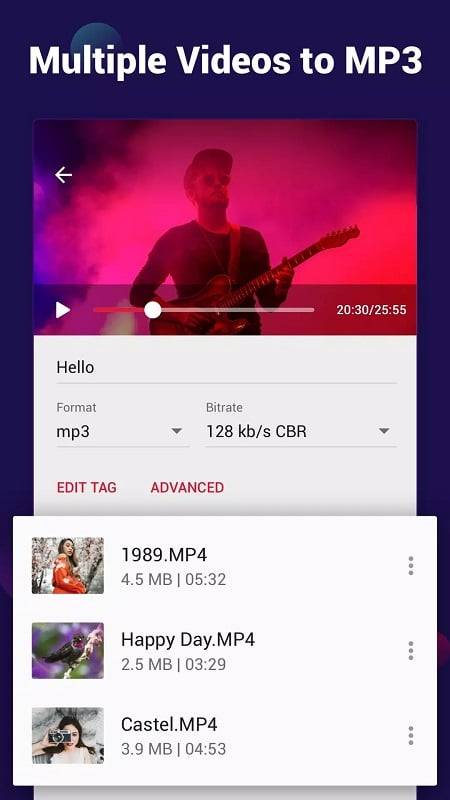 Video to MP3 – Video to Audio স্ক্রিনশট 1