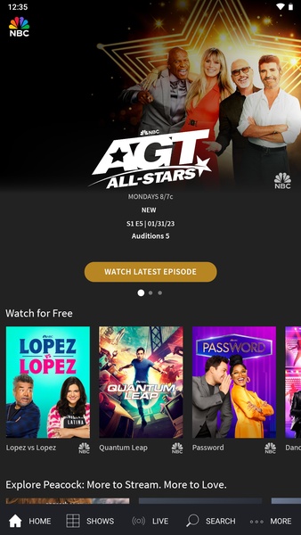 The NBC App - Stream TV Shows 螢幕截圖 1