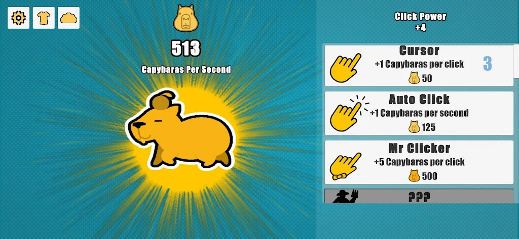 Capybara Clicker ဖန်သားပြင်ဓာတ်ပုံ 0