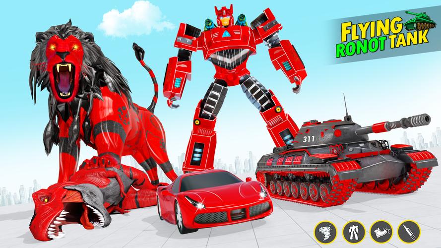 Army Tank Lion Robot Captura de tela 1