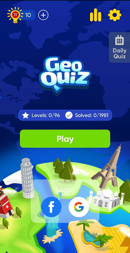 Schermata Geo Quiz: World Geography, Maps & Flags Trivia 0