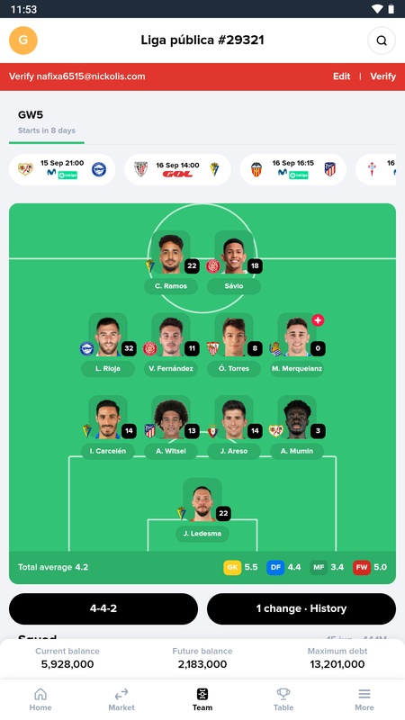 Bemanager: Fantasy Football স্ক্রিনশট 1