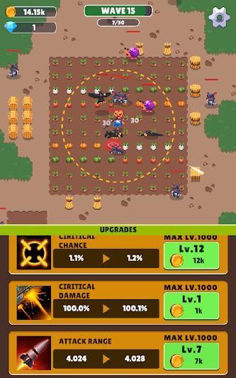 Scarecrow War : Idle Defense ภาพหน้าจอ 1