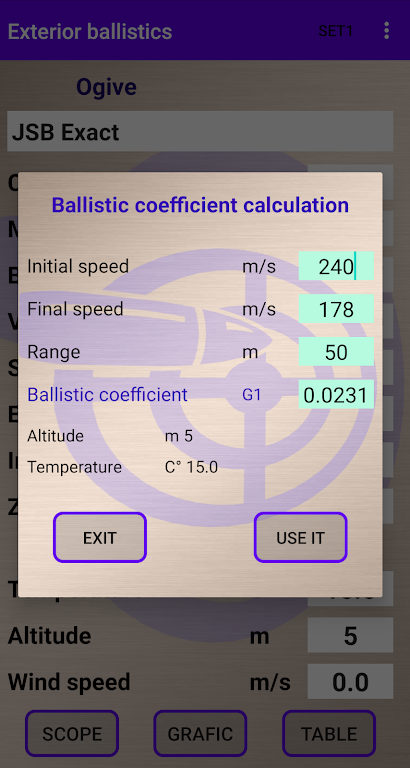 External ballistics calculator ဖန်သားပြင်ဓာတ်ပုံ 3