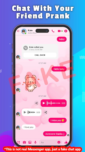 Fake Chat - Prank Message स्क्रीनशॉट 1