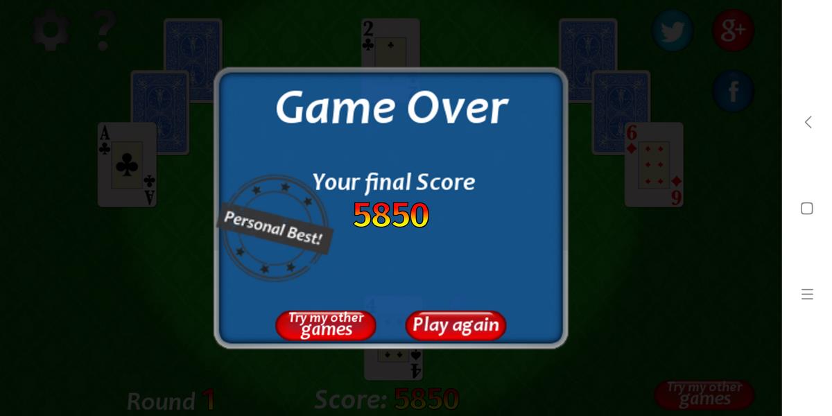 Vegas Solitaire TriPeaks ภาพหน้าจอ 0