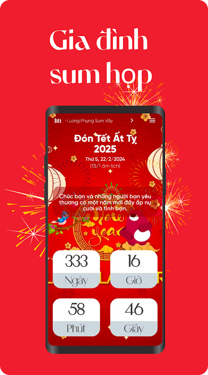 Vietnamese Tet 2025 Countdown Zrzut ekranu 1