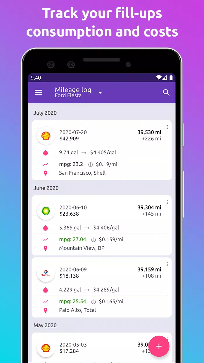 Fuelio Screenshot 2