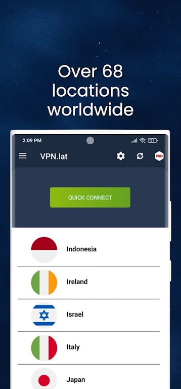 VPN lat : Unlimited Proxy Screenshot 2