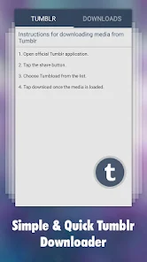 Photo & Video Explorer and Downloader for Tumblr স্ক্রিনশট 0