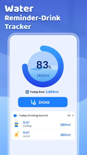 Schermata Water Reminder - Drink Tracker 0