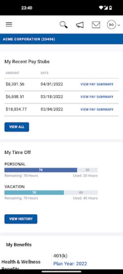 Paychex Oasis Employee Connect ဖန်သားပြင်ဓာတ်ပုံ 2