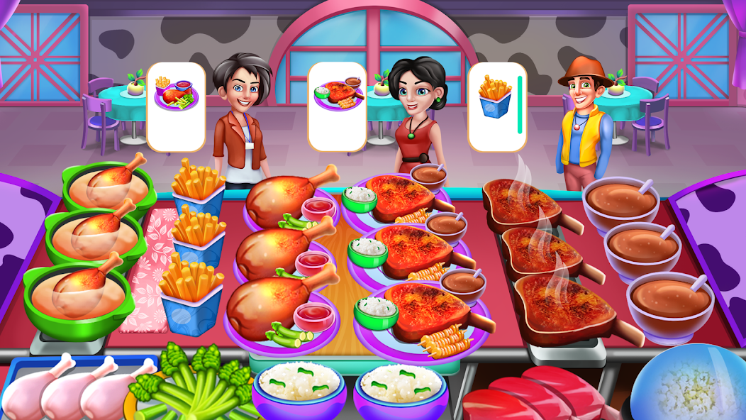 Cooking Food: Time Management Mod 스크린샷 1