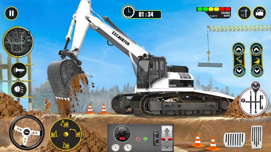Heavy Excavator Simulator Game Скриншот 1