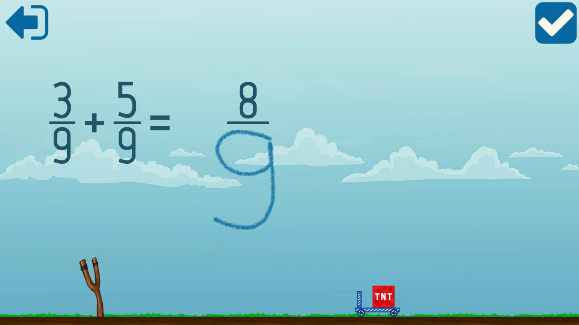 Adding Fractions Math Game Скриншот 3