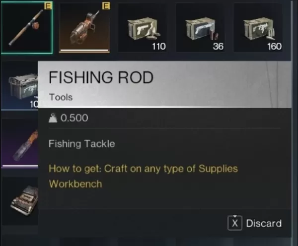 Once Human fishing guide illustration showing crafting interface