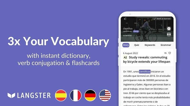 Learn Languages with Langster Capture d'écran 1